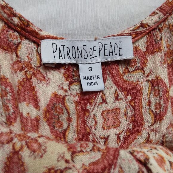 Patrons of Peace Sleeveless Maxi Dress Sundress Boho Chic Festival Womens Small - Picture 7 of 13